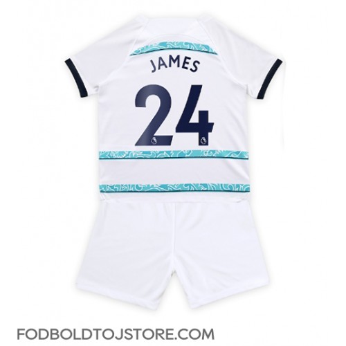 Chelsea Reece James #24 Udebanesæt Børn 2022-23 Kortærmet (+ Korte bukser)